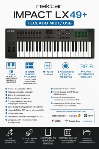 Teclado nektar lx 49