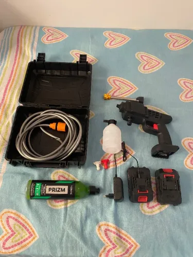 ?Lavadora de alta pressão profissional portátil sem fio de dupla voltagem, 110 V e 220 V, 