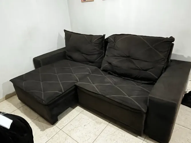 Sofa retratil e estante