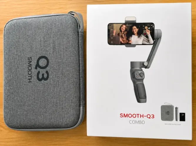 Gimbal Zhiyun Smooth Q3 Combo na Caixa | Ideal para Reels e TikTok
