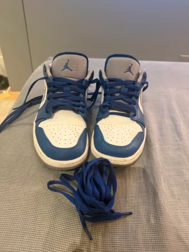 Nike Air Jordan 1 Low Azul/Branco - Original | Estilo Premium