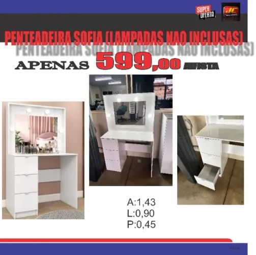 PENTEADEIRA SOFIA 3 GAVETAS