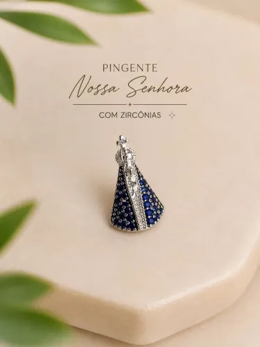Pingente nossa senhora prata 925