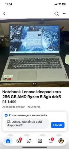 Notebook Lenovo ideapad.