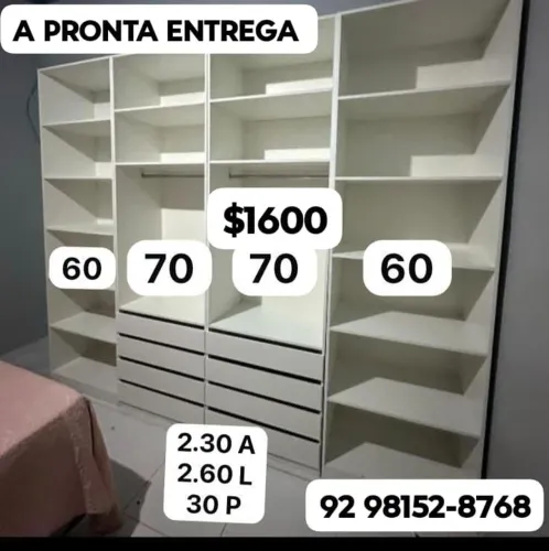 Closet Mega Grande Casal a pronta entrega 