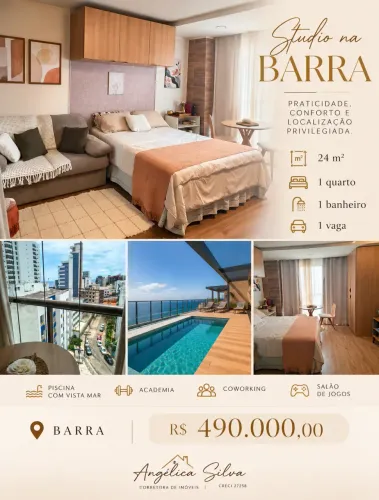 Apartamento à venda no STUDIO BARRA PREMIUM, BARRA, Salvador, BA