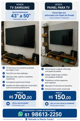 Tv Samsung e Painel para Tv