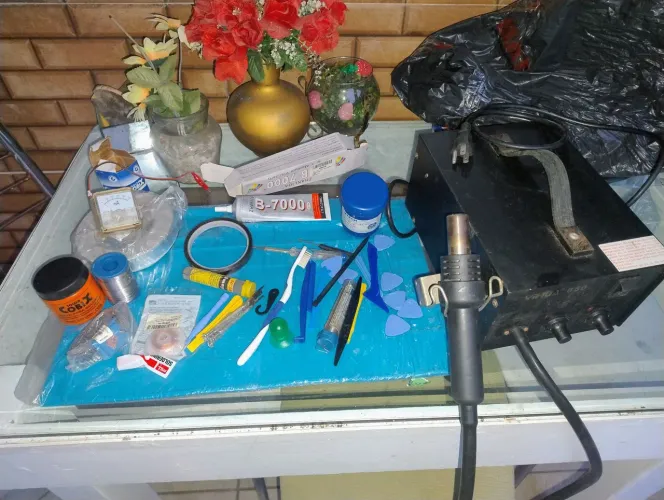 Soprador com o kit tudo