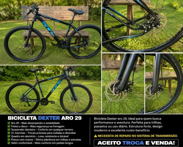 Bicicleta gts aro 29 <br>Necessidade de reparo na transmissão