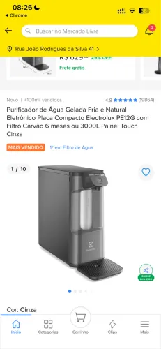 Filtro de água Electrolux