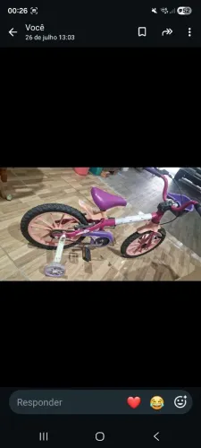 Bicicleta pra criança pouco uso