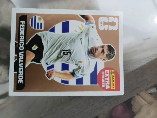Figurinha extra sticker valverde bronze