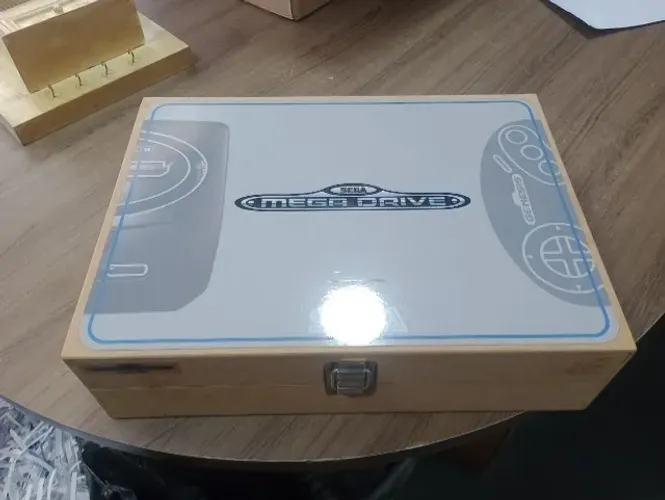 MEGA DRIVE 3 COMPLETO, COM CABOS, CONTROLE E EVERDRIVE COM TODOS OS JOGOS