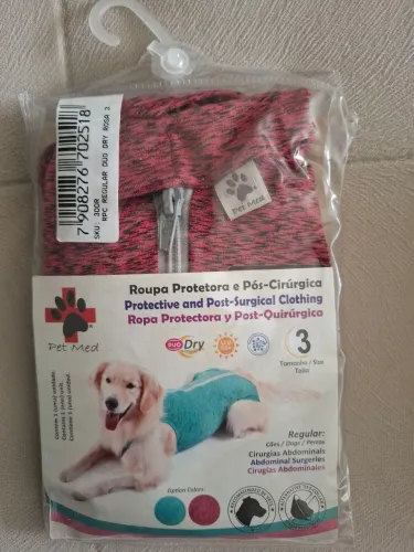 ROUPA PROTETORA DE CIRURGIA PARA PET