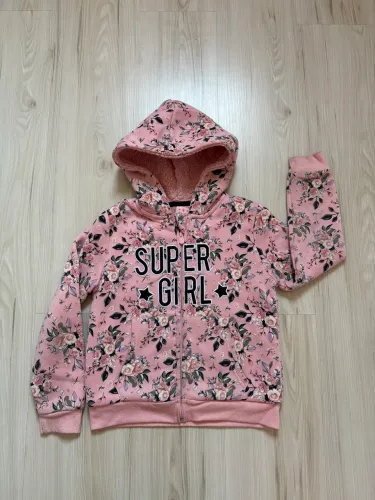 Jaqueta forrada rosa tamanho 8