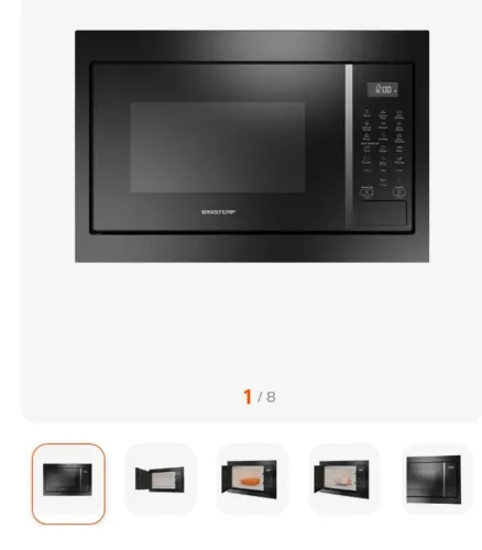 Micro-ondas Brastemp de Embutir 32 Litros Preto. Novo, na caixa