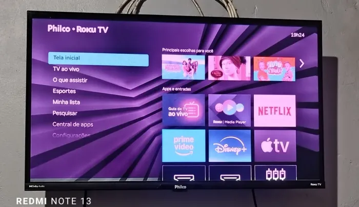 Tv smart Philco 32 com defeito na imagem 