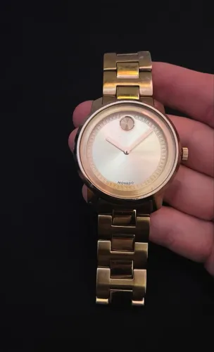 relógio masc movado bold 3600258 ouro amarelo