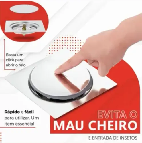 Banheiros Ralo veda cheiro em inox