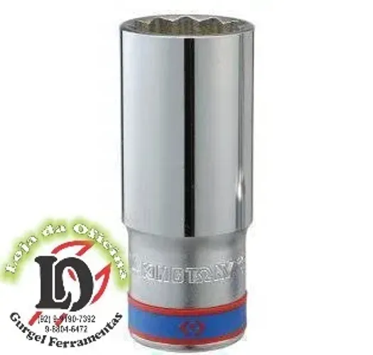 Soquete Estriado Longo 21mm - 1/2" - King Tony KT423021