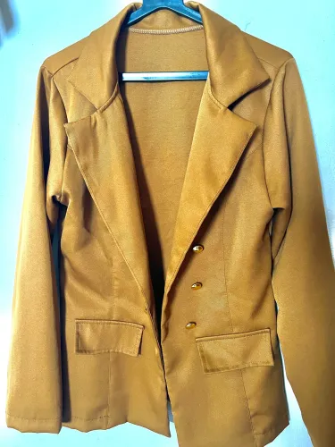 Blazer marrom sem forro P/M