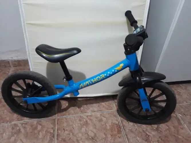 Bicicleta de Equilíbrio Nathor Azul (Balance Bike) - Ótimo Estado