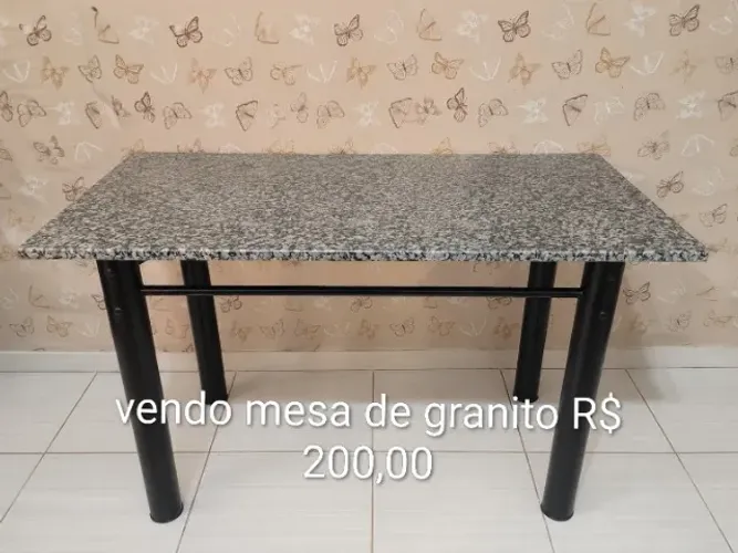 Mesa retangular de granito preta!!!
