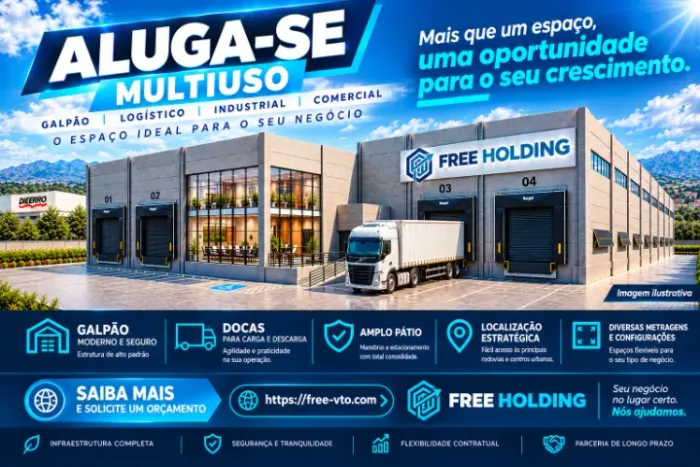Galpão multiuso de alto padrão em Araquari, no Polo Empresarial VTO