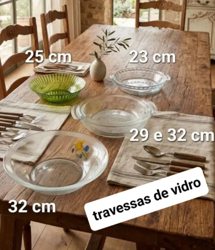 Travessas de vidro