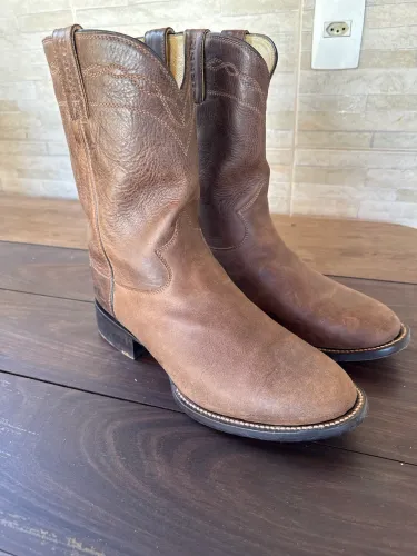 BOTA TEXANA COURO LEGÍTIMO ÓTIMO ESTADO