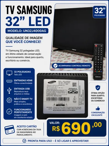 Tv Samsung 32 polegadas não é smart