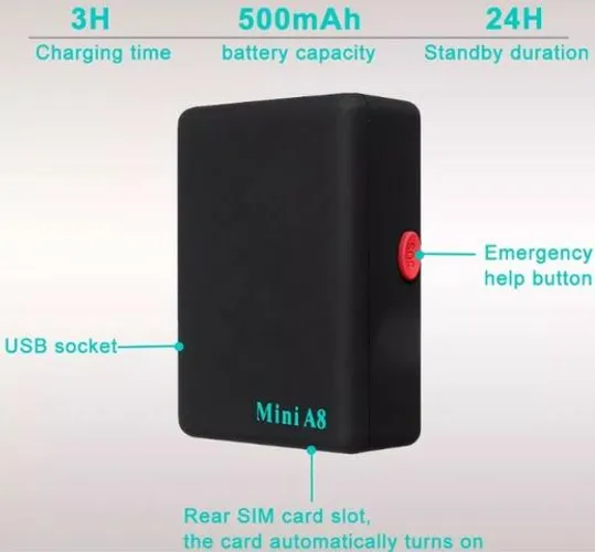 Rastreador Mini A8 Global Dispositivo De Carro Em Tempo Real Arduino Automação COD-AP77 