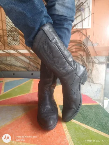 Bota de couro legítimo masculino 