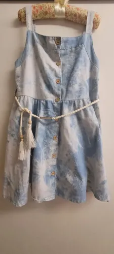 Vestido Jeans Infantil Tam12