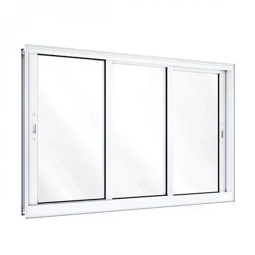 Janela 3 Folhas Moveis Alumínio  100x120 Branco