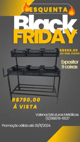 Expositor 9 caixas com suporte