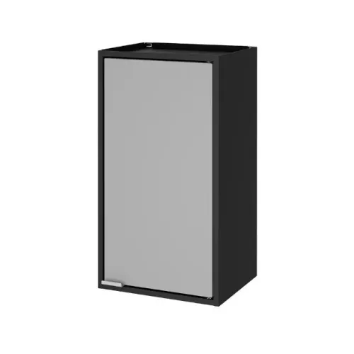 Armário Aéreo Multiuso Itatiaia Smart - 1 Porta - Preto c/Cinza