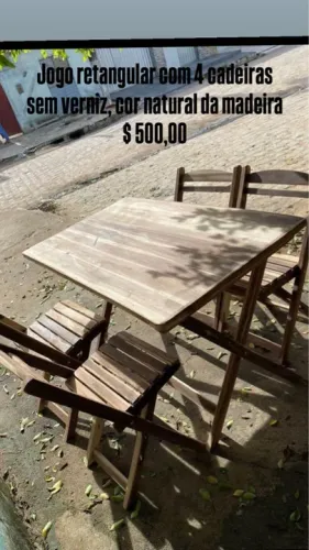 Mesas e cadeiras