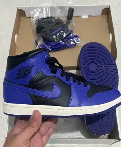 Tênis Air Jordan 1 Mid Purple/Black 100% original