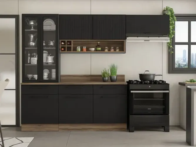 Cozinha Completa de Aço Exclusive com Vidro !!! L8929m