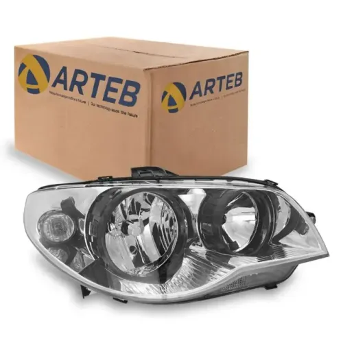 FAROL MODELO ARTEB LADO DIREITO H7 H7 MOLDURA PRETA MASCARA METALIZADA ARTEB