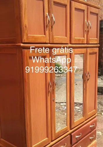Guarda roupas de casal 4 portas com espelho- frete grátis.