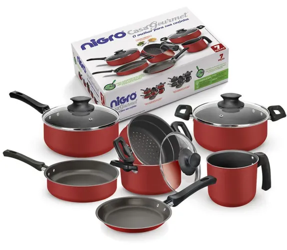 Jogo de Panelas Nigro Casa Gourmet 7 Peças - Novo
