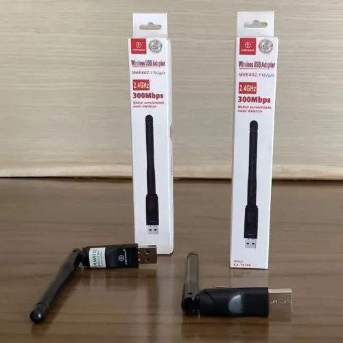 Antena Wi-Fi Adaptador Wireless 2.4GHz 300Mbps KAPBOM KA-T8188