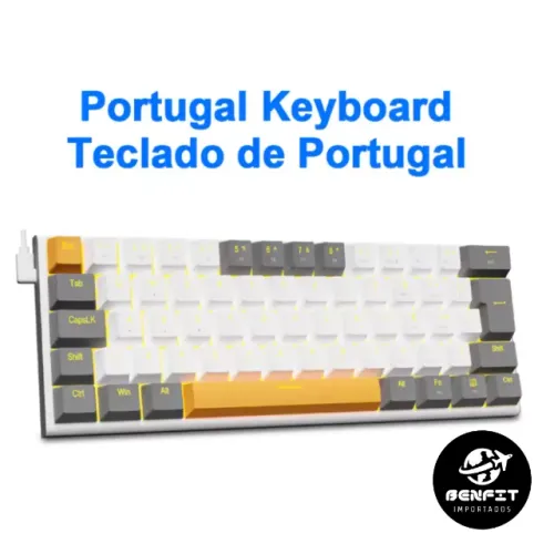 Teclado Mecânico E-Yooso Z11 61 Teclas Padrão BR