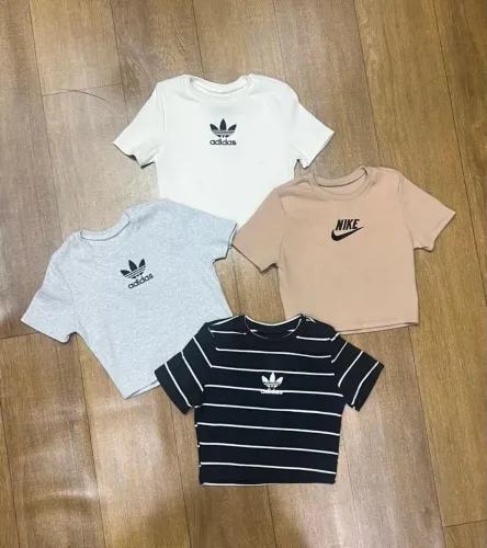 camisetas feminina Adidas e Nike