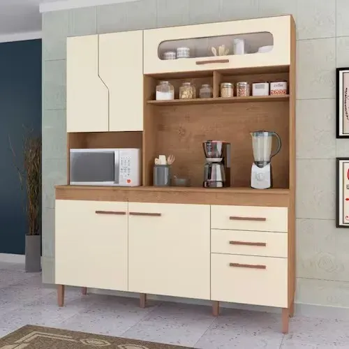 Armário de Cozinha 5 Portas 3 Gavetas Mônaco New Novo fazemos entrega