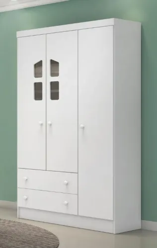 Guarda Roupa Infantil Amore 3 Portas 2 Gavetas (FAZEMOS ENTEGA DF E ENTORNO)