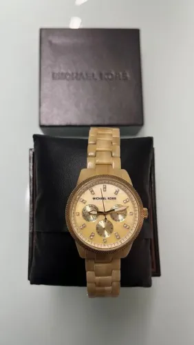 Relógio mk michael kors madrepérola feminino original<br>R$ 551 na 1ª compra