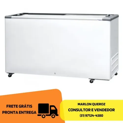 Freezer Horizontal Tampa de vidro Fricon 503 Litros